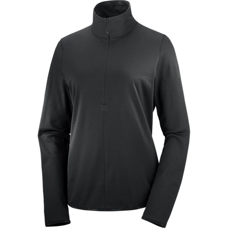 Casaco Salomon Essential Lightwarm Half Zip Feminino Pretas | PT M31568